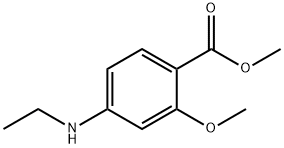 Benzoic acid, 4-(ethylamino)-2-methoxy-, methyl ester (9CI) 结构式