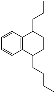 1-Butyl-4-propyl-1,2,3,4-tetrahydronaphthalene 结构式