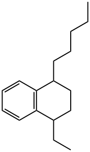 1-Ethyl-4-pentyl-1,2,3,4-tetrahydronaphthalene 结构式