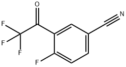 4-氟-3-(2,2,2-三氟乙酰基)苄腈 结构式