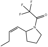 Pyrrolidine, 2-(1Z)-1-butenyl-1-(trifluoroacetyl)- (9CI) 结构式