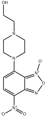 7-[4-(2-Hydroxyethyl)piperazin-1-yl]-4-nitrobenzofurazane 1-oxide 结构式