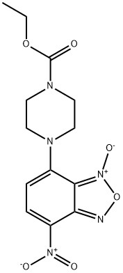 7-[4-(Ethoxycarbonyl)piperazin-1-yl]-4-nitrobenzofurazane 1-oxide 结构式