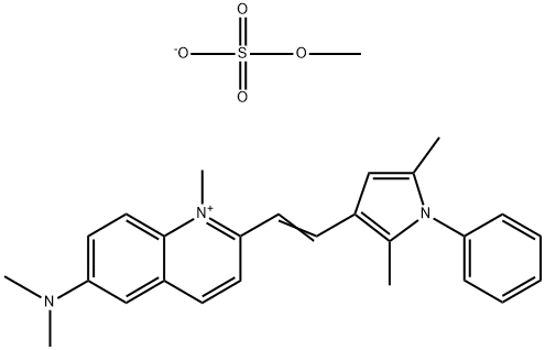6-(dimethylamino)-2-[2-(2,5-dimethyl-1-phenyl-1H-pyrrol-3-yl)vinyl]-1-methylquinolinium methyl sulphate 结构式