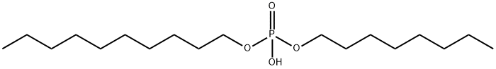 Phosphoric acid hydrogen decyl=octyl ester 结构式