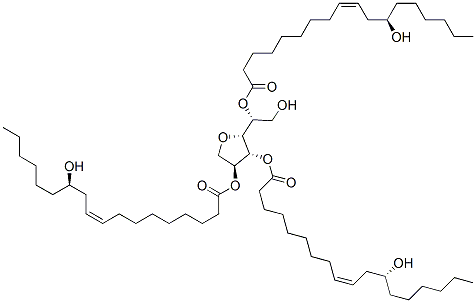 Sorbitan, tris[[R-(Z)]-12-hydroxy-9-octadecenoate] 结构式