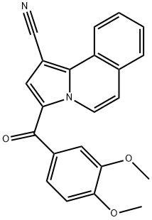 3-(3,4-dimethoxybenzoyl)pyrrolo[2,1-a]isoquinoline-1-carbonitrile 结构式