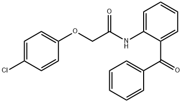 N-(2-benzoylphenyl)-2-(4-chlorophenoxy)acetamide 结构式