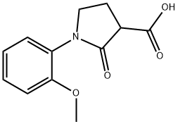 1-(2-甲氧基苯基)-2-氧代吡咯烷-3-羧酸 结构式