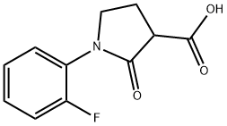 1-(2-氟苯基)-2-羰基吡咯烷-3-羧酸 结构式