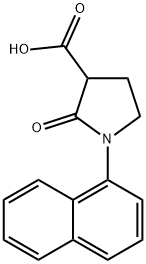 1-(NAPHTHALEN-1-YL)-2-OXOPYRROLIDINE-3-CARBOXYLIC ACID 结构式