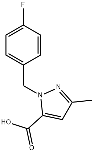 1-(4-氟苄基)-3-甲基-1H-吡唑-5-甲酸 结构式