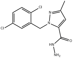1-(2,5-二氯苄基)-3-甲基-1H-吡唑-5-酰肼 结构式