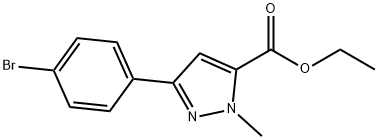 3-(4-溴苯基)-1-甲基-1H-吡唑-5-羧酸乙酯 结构式