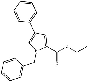 ETHYL 1-BENZYL-3-PHENYL-1H-PYRAZOLE-5-CARBOXYLATE 结构式
