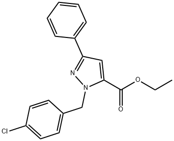 ETHYL 1-(4-CHLOROBENZYL)-3-PHENYL-1H-PYRAZOLE-5-CARBOXYLATE 结构式