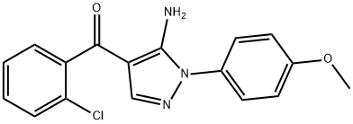 (5-AMINO-1-(4-METHOXYPHENYL)-1H-PYRAZOL-4-YL)(2-CHLOROPHENYL)METHANONE 结构式