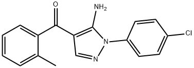(5-AMINO-1-(4-CHLOROPHENYL)-1H-PYRAZOL-4-YL)(O-TOLYL)METHANONE 结构式