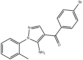 (5-AMINO-1-O-TOLYL-1H-PYRAZOL-4-YL)(4-BROMOPHENYL)METHANONE 结构式