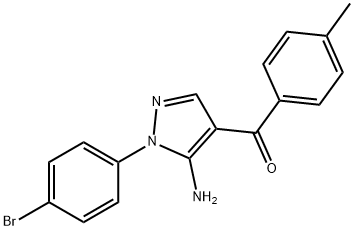 (5-AMINO-1-(4-BROMOPHENYL)-1H-PYRAZOL-4-YL)(P-TOLYL)METHANONE 结构式