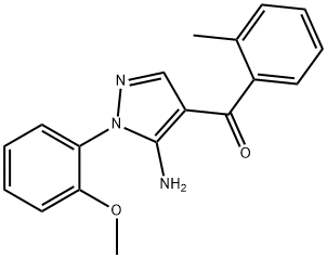 (5-AMINO-1-(2-METHOXYPHENYL)-1H-PYRAZOL-4-YL)(O-TOLYL)METHANONE 结构式