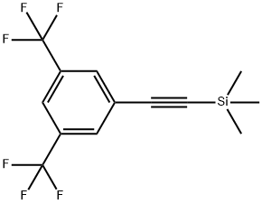 (3,5-双(三氟甲基)苯乙炔基)三甲基硅烷 结构式