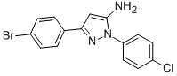 3-(4-Bromophenyl)-1-(4-chlorophenyl)-1H-pyrazol-5-ylamine 结构式