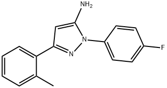 1-(4-氟苯基)-3-(2-甲基苯基)-1H-吡唑-5-胺 结构式