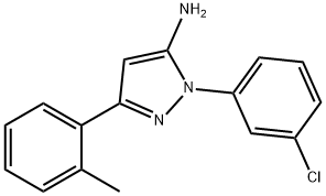 1-(3-CHLOROPHENYL)-3-O-TOLYL-1H-PYRAZOL-5-AMINE 结构式