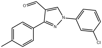 1-(3-CHLOROPHENYL)-3-P-TOLYL-1H-PYRAZOLE-4-CARBALDEHYDE 结构式