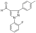 1-(2-FLUOROPHENYL)-3-P-TOLYL-1H-PYRAZOLE-4-CARBALDEHYDE 结构式