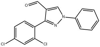 3-(2,4-DICHLOROPHENYL)-1-PHENYL-1H-PYRAZOLE-4-CARBALDEHYDE 结构式