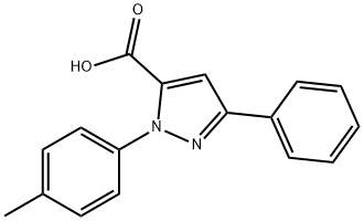 3-PHENYL-1-P-TOLYL-1H-PYRAZOLE-5-CARBOXYLIC ACID 结构式