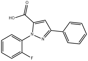 1-(2-FLUOROPHENYL)-3-PHENYL-1H-PYRAZOLE-5-CARBOXYLIC ACID 结构式