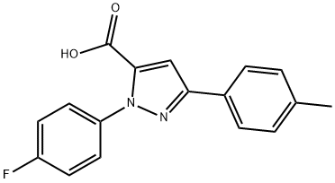 1-(4-FLUOROPHENYL)-3-P-TOLYL-1H-PYRAZOLE-5-CARBOXYLIC ACID 结构式