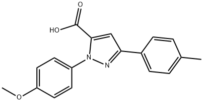 1-(4-METHOXYPHENYL)-3-P-TOLYL-1H-PYRAZOLE-5-CARBOXYLIC ACID 结构式