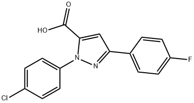 1-(4-CHLOROPHENYL)-3-(4-FLUOROPHENYL)-1H-PYRAZOLE-5-CARBOXYLICACID