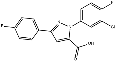 1-(3-CHLORO-4-FLUOROPHENYL)-3-(4-FLUOROPHENYL)-1H-PYRAZOLE-5-CARBOXYLICACID