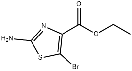 2-氨基-5-溴噻唑-4-甲酸乙酯 结构式