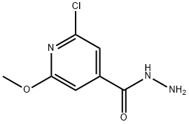 4-Pyridinecarboxylic acid, 2-chloro-6-Methoxy-, hydrazide 结构式