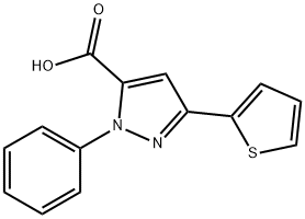 1-苯基-3-(噻吩-2-基)-1H-吡唑-5-羧酸 结构式