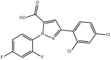 3-(2,4-DICHLOROPHENYL)-1-(2,4-DIFLUOROPHENYL)-1H-PYRAZOLE-5-CARBOXYLICACID