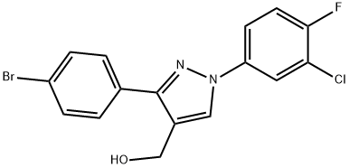 (3-(4-BROMOPHENYL)-1-(3-CHLORO-4-FLUOROPHENYL)-1H-PYRAZOL-4-YL)METHANOL 结构式