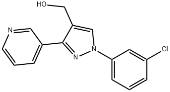 (1-(3-CHLOROPHENYL)-3-(PYRIDIN-3-YL)-1H-PYRAZOL-4-YL)METHANOL 结构式