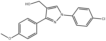(1-(4-CHLOROPHENYL)-3-(4-METHOXYPHENYL)-1H-PYRAZOL-4-YL)METHANOL 结构式