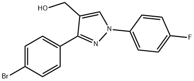 (3-(4-BROMOPHENYL)-1-(4-FLUOROPHENYL)-1H-PYRAZOL-4-YL)METHANOL 结构式