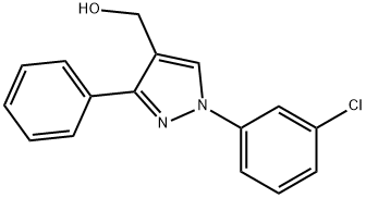 (1-(3-CHLOROPHENYL)-3-PHENYL-1H-PYRAZOL-4-YL)METHANOL 结构式