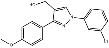 (1-(3-CHLOROPHENYL)-3-(4-METHOXYPHENYL)-1H-PYRAZOL-4-YL)METHANOL 结构式