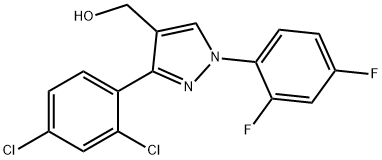 (3-(2,4-DICHLOROPHENYL)-1-(2,4-DIFLUOROPHENYL)-1H-PYRAZOL-4-YL)METHANOL 结构式