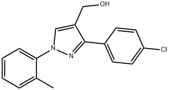 (3-(4-CHLOROPHENYL)-1-O-TOLYL-1H-PYRAZOL-4-YL)METHANOL 结构式